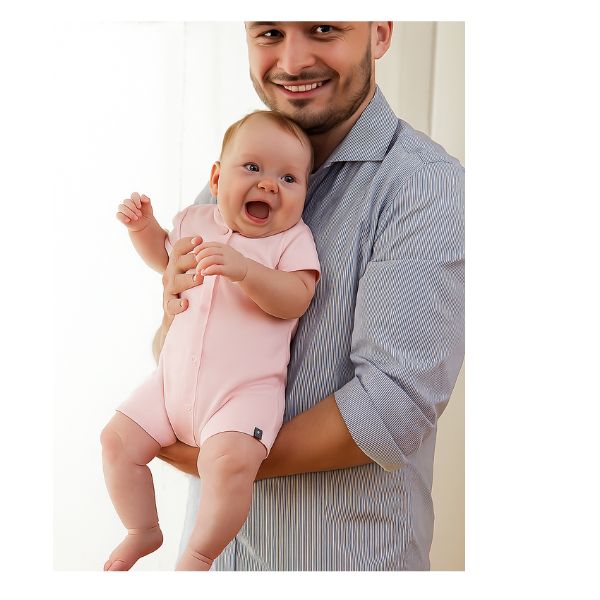 Pigiama corto Plain 100% Cotone Rosa T 3-6 mesi Minutus Shop