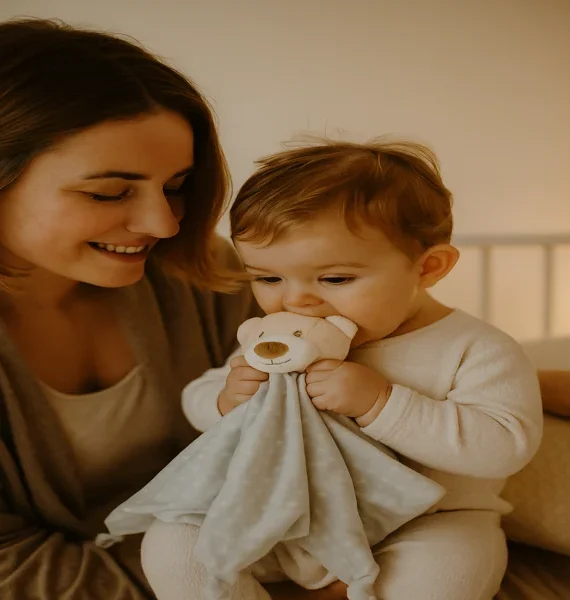 Dou Dou Orsacchiotto Blu Morbido · Compagno di coccole per neonati