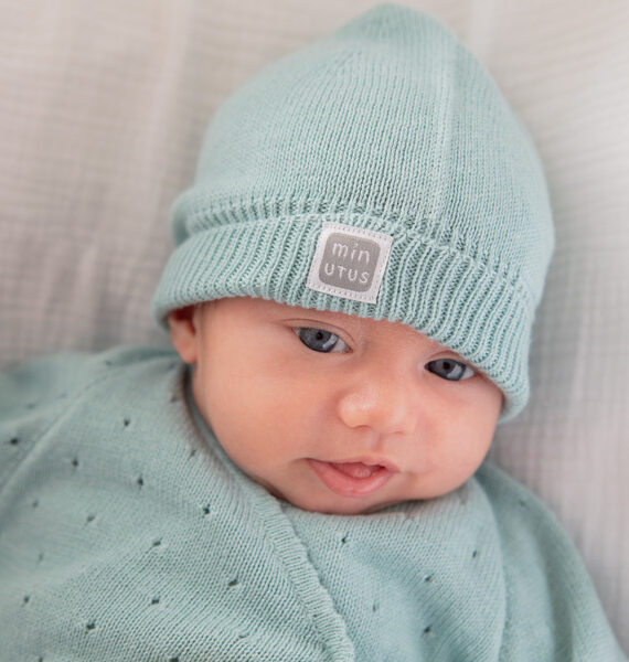 Cappellino Neonato in tricot 100% Cotone