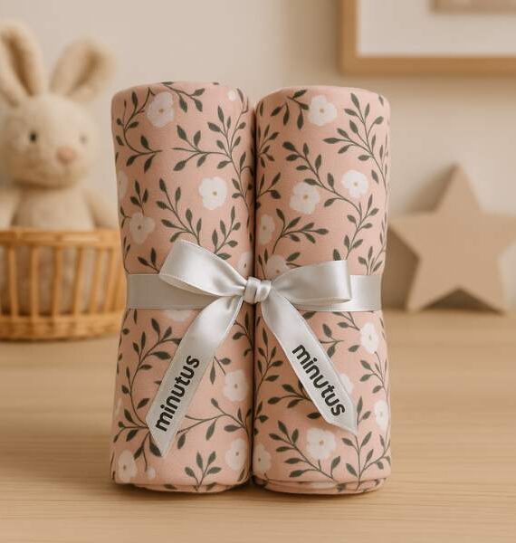 Set di 2 panni di mussola Flor