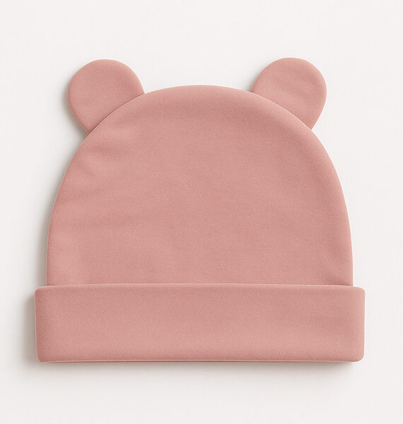Cappellino neonato a tinta unita 100% cotone
