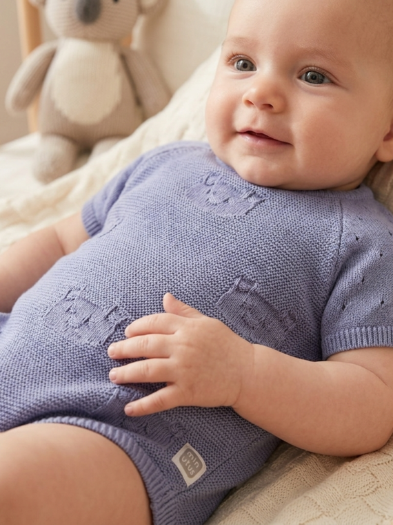 Pagliaccetto in maglia neonato 100% cotone