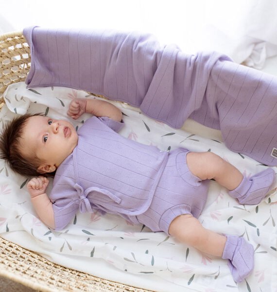 Babbucce neonato 100% cotone a costine traforato