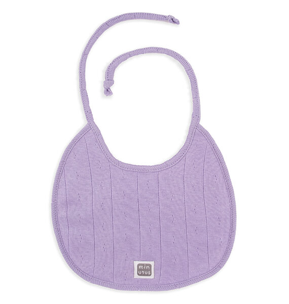 Bavaglino neonato 100% cotone a costine traforato