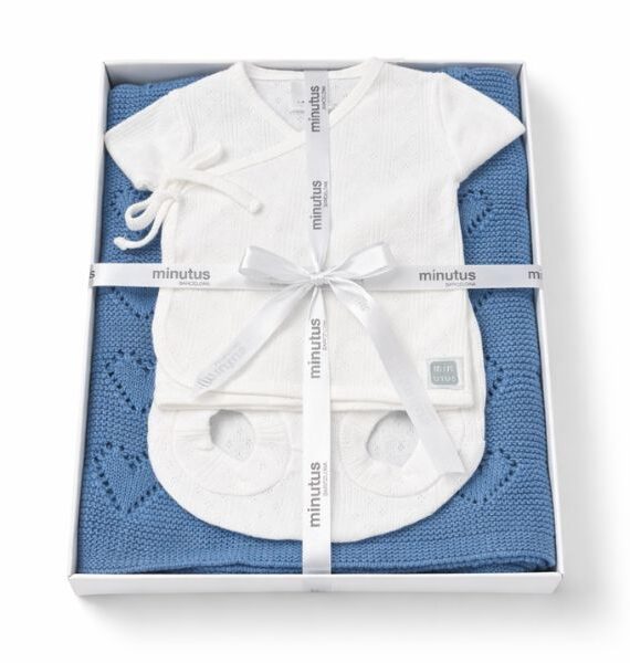 Set regalo per neonati con copertina | Maglioncino a maniche corte + tutina in cotone biologico  Cuore