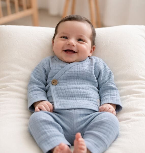 Set di due pezzi “Nube” in mussola premium 100% cotone