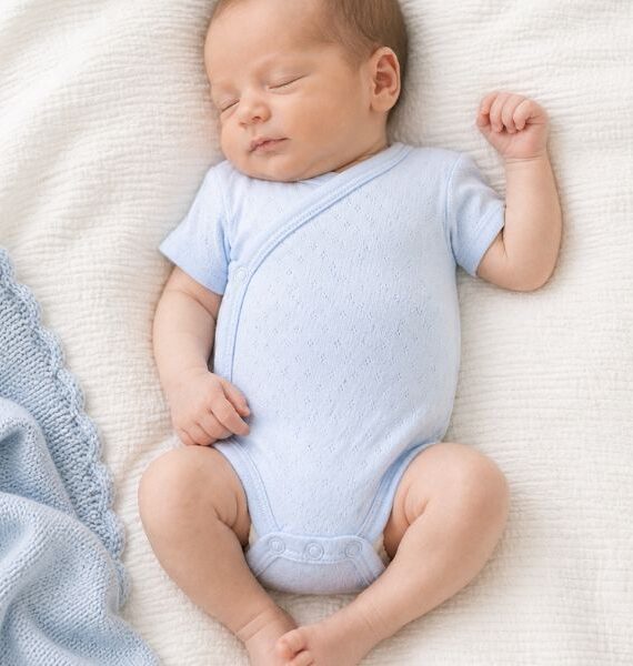 Body incrociato traforato per neonati  100% cotone
