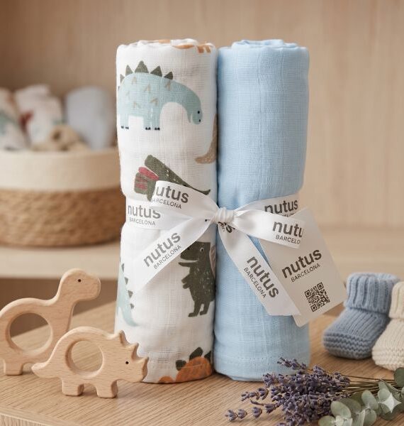 Confezione da 2 mussole Dili 100 % Cotone