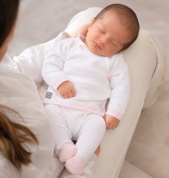 Completo nascita in maglia per neonato Tada 100% cotone