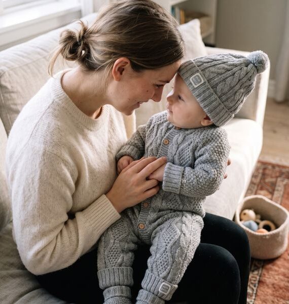 Tutina per neonati in maglia a treccia con cappellino e scarpine – 3 pezzi