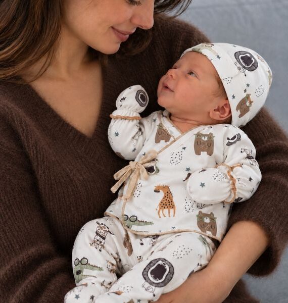 Set da neonato Selva da 4 pezzi, 100% cotone